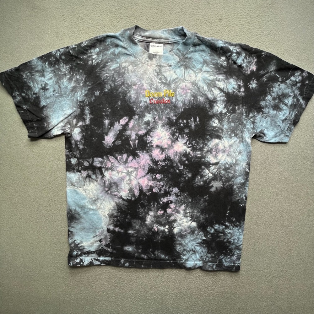 Shaka Wear Men T-Shirt Cotton Tie Dye Lg Doom Pile Creator Streetwear acid wash